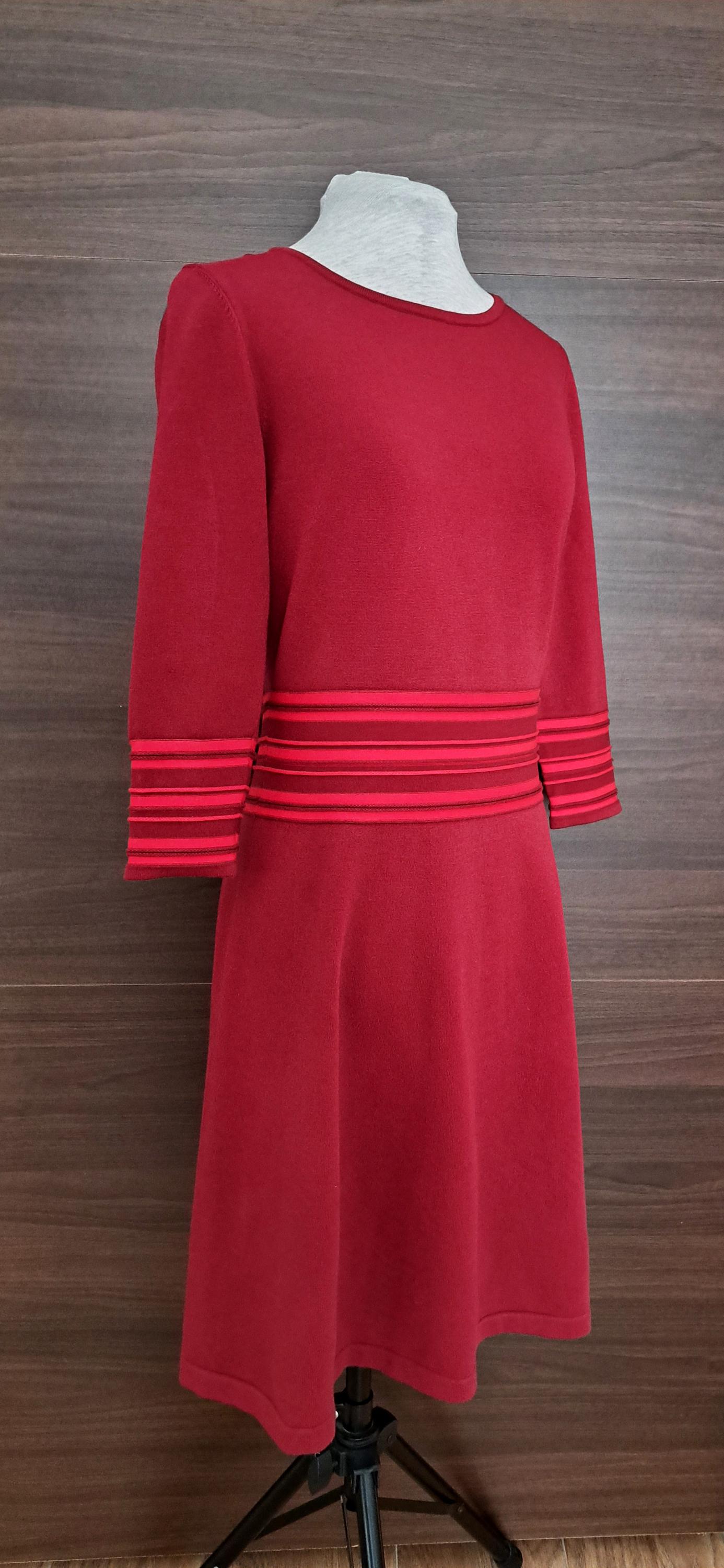 boss red dress BOSS - Belted dress with bell sleeves