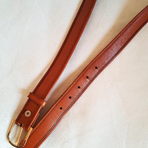 ヴィンテージ ピエール カルダン タンレザー メンズベルト ゴールドトーンバックル 108～118 cm 画像 5