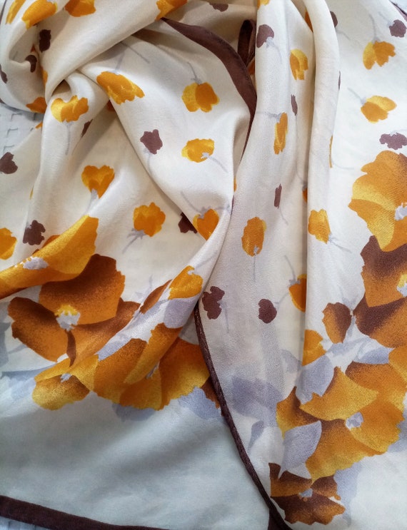 Foulard En Soie Vintage Jammers & Leufgen - Motif Pois Multicolore, Années 80, Occasion