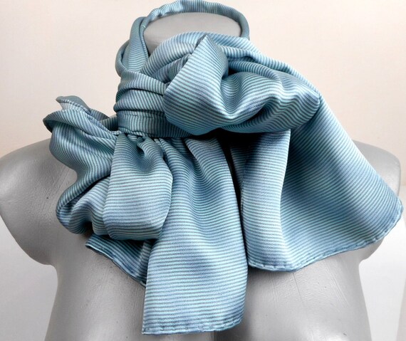 Vintage Fabric Frontline Zurich Silk Scarf, Turquo