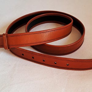 ヴィンテージ ピエール カルダン タンレザー メンズベルト ゴールドトーンバックル 108～118 cm 画像 3
