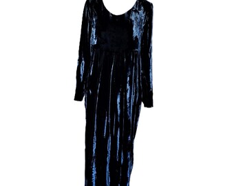 Banana Republic - Vintage Black Velvet Mid Length Dress