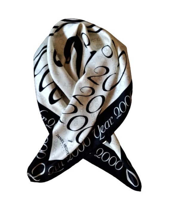 Foulard Carré En Soie Daniel Hechter Paris - Multicolore Vintage - Occasion Très Bon état