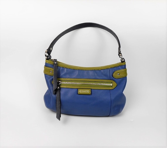 Coach Leather Bag, Coach Daisy Spectator, Blue/Gre