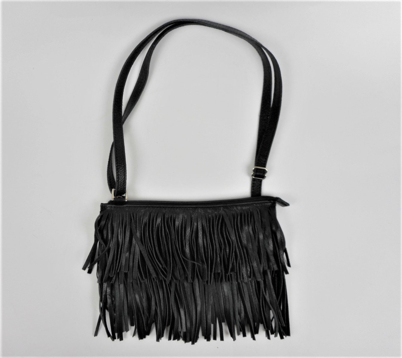 black fringe purses