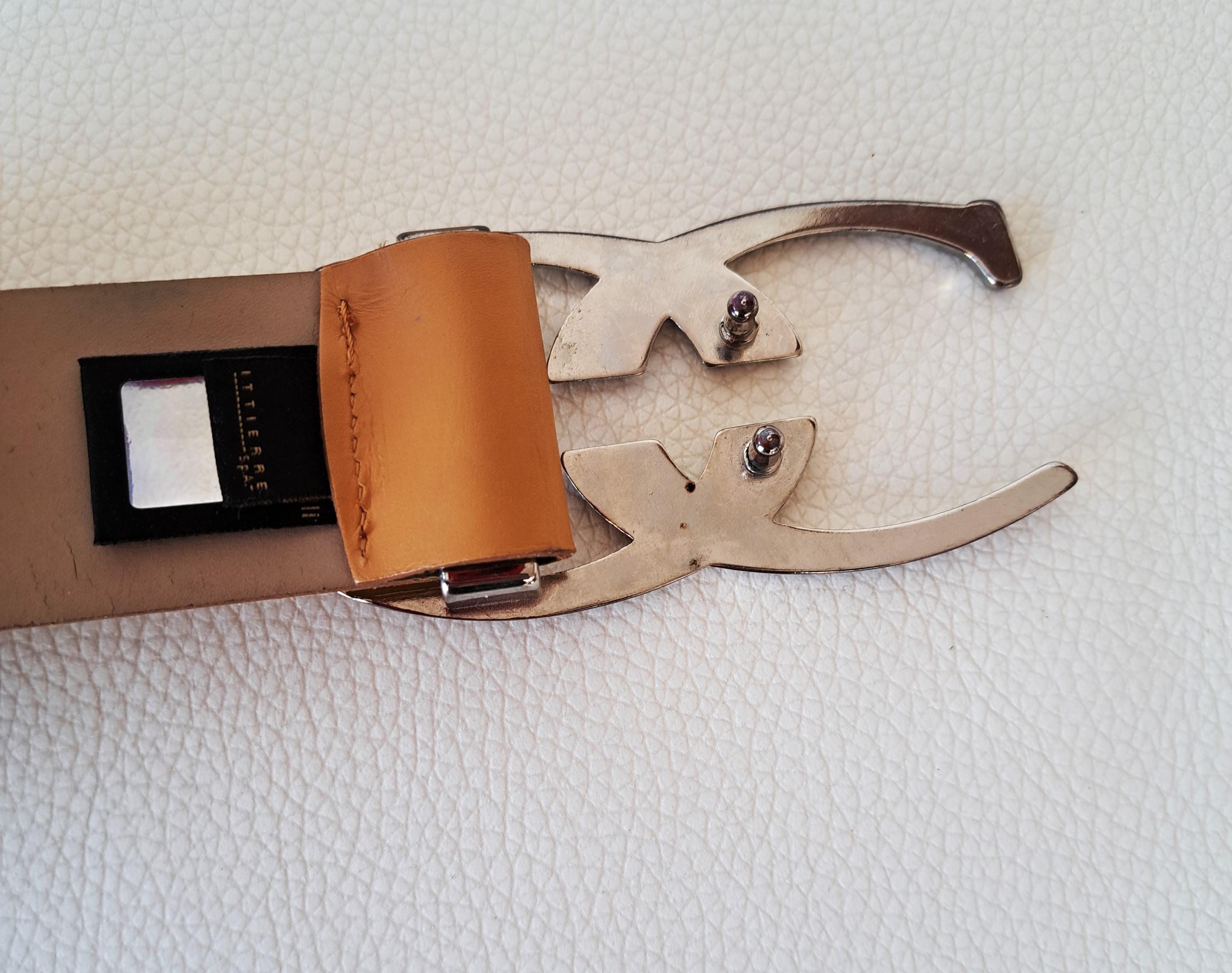 Roberto Cavalli belt❤️❤️vintage Roberto Cavalli Vero Coccodrillo Crocodile Waist Belt - Blue  main image 4