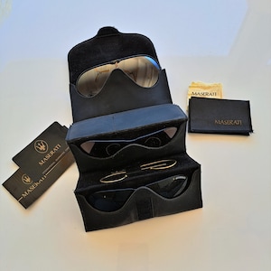 Vintage Maserati M 6119 50 Sunglasses Set, Made in France, Genuine