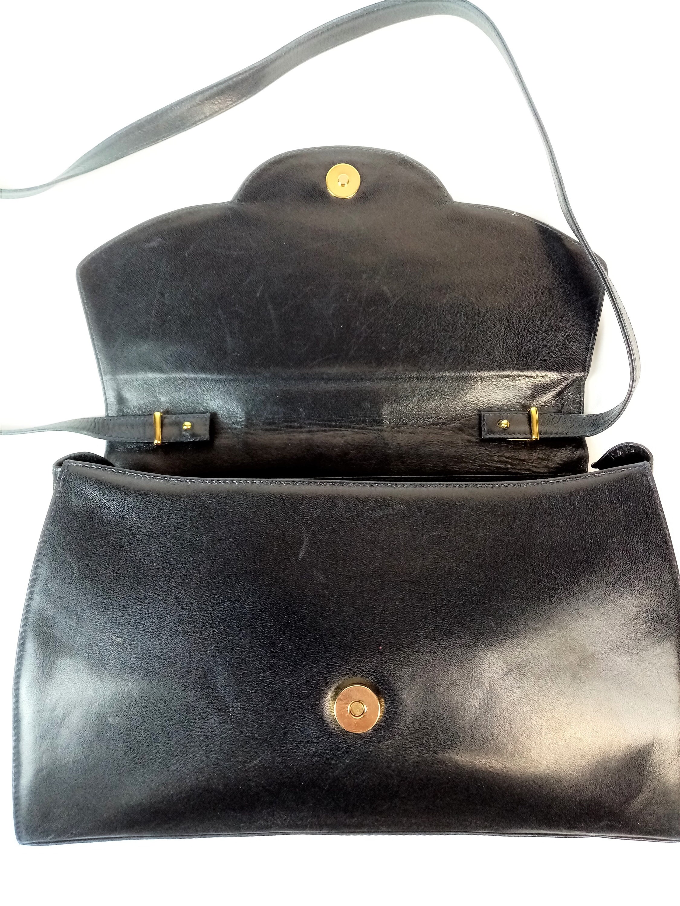 Vintage Bally Bag Navy Blue Leather/Suede Bally Shoulder Etsy