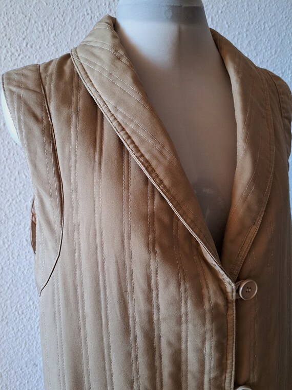 Vintage 80s Givenchy Women's Vest Jacket Beige Qu… - image 4