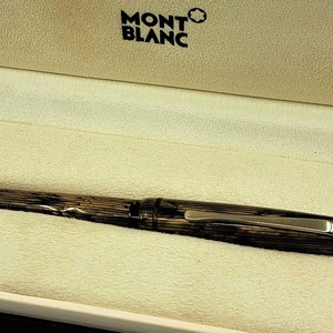 Vintage Montblanc 44 Fountain Pen,  Made in Spain by Wiese,  Brown Striped