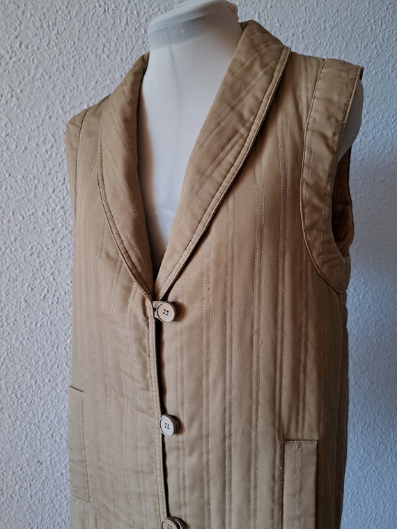 Vintage 80s Givenchy Women's Vest Jacket Beige Qu… - image 3