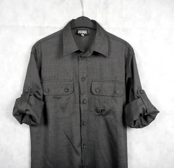 Gianfranco Ferre Black Metallic Men's Dress Shirt… - image 4