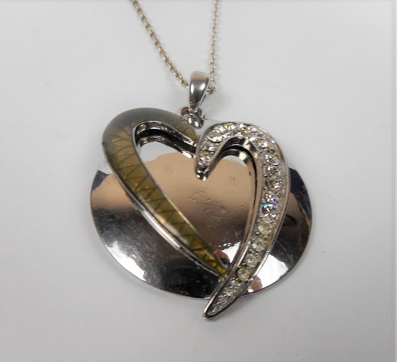 Vintage Guess Silver Tone Necklace, Guess Heart P… - image 6