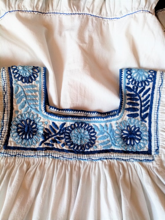 Antique Hand Embroidered Dress, Ethnic Rustic Sty… - image 1