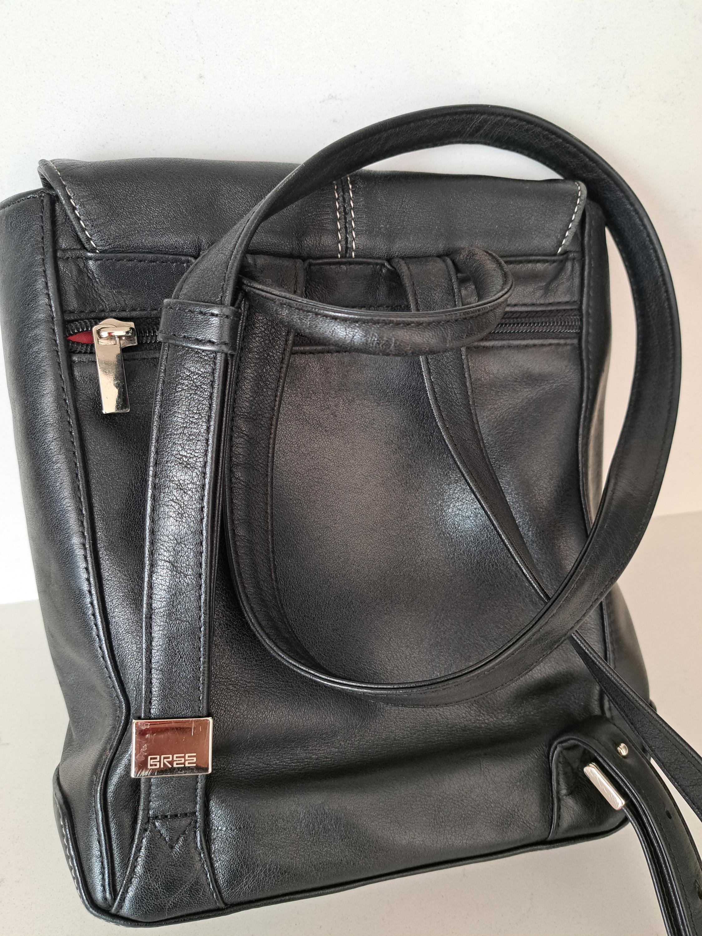 Vintage Bree Black Leather Small Backpack - Etsy display picture 3