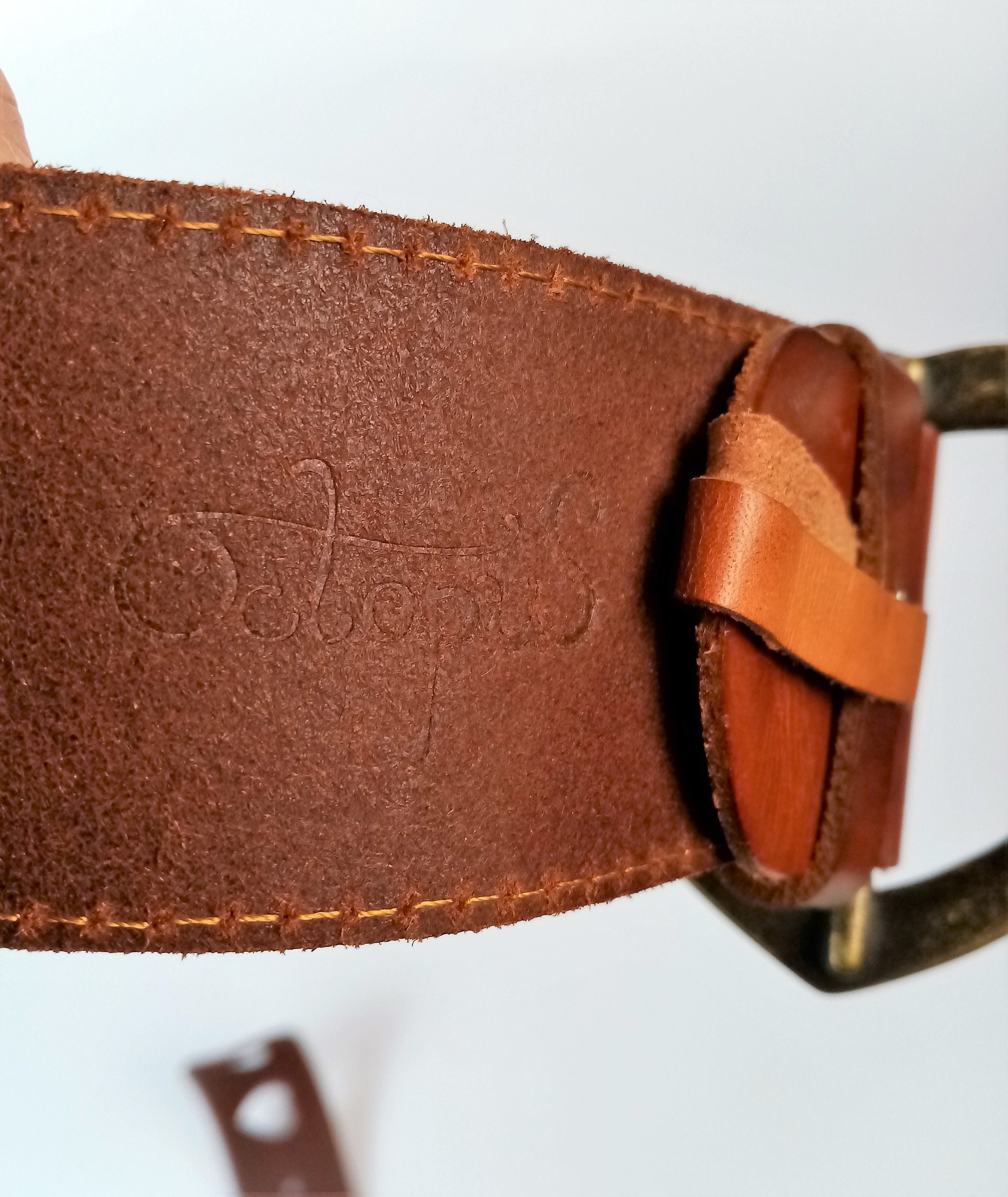 Stylish Tan Heart Buckle Belt Slim heart belt Brown For Women | Maje main image 4