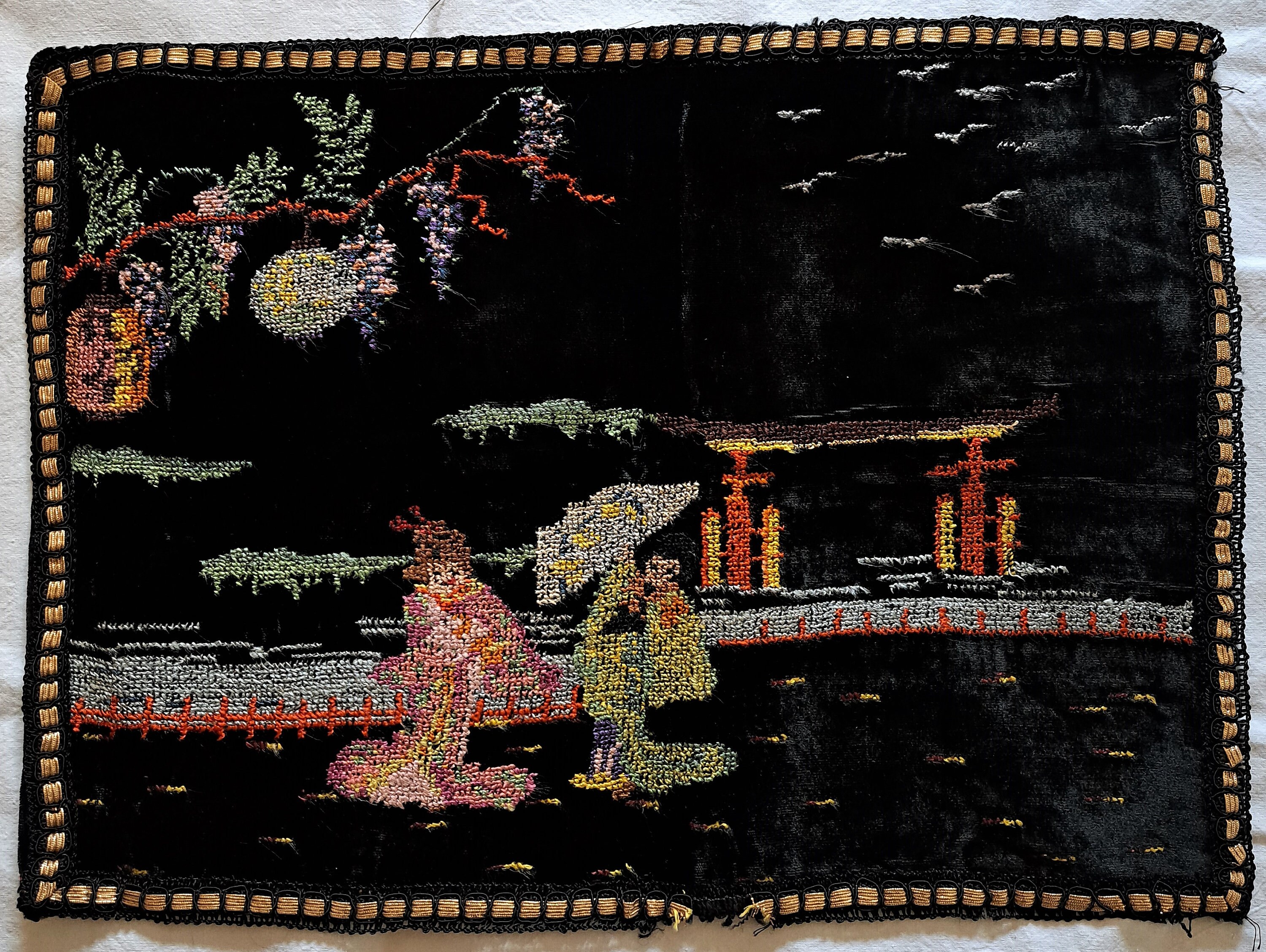 Antique Japanese Silk Embroidery - Etsy