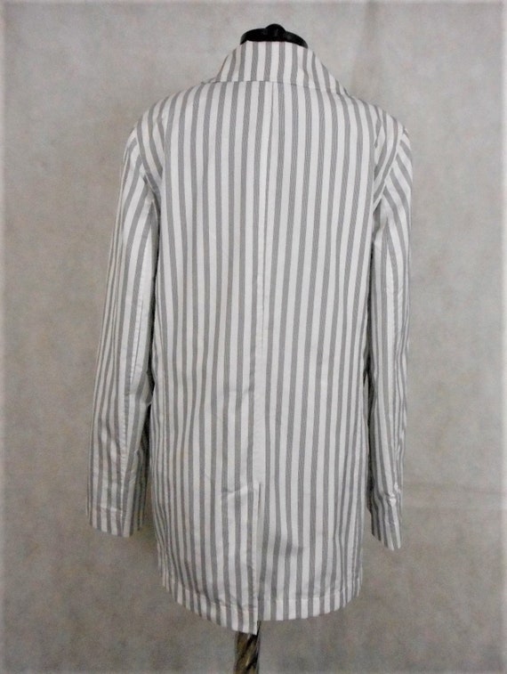 Vintage Betty Barclay Jacket Black & White Stripe… - image 6