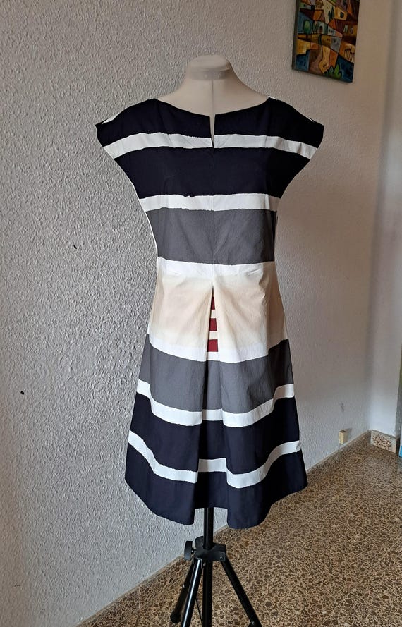 Grard Darel Paris Cotton Stripe Dress: Retro French Summer Fashion