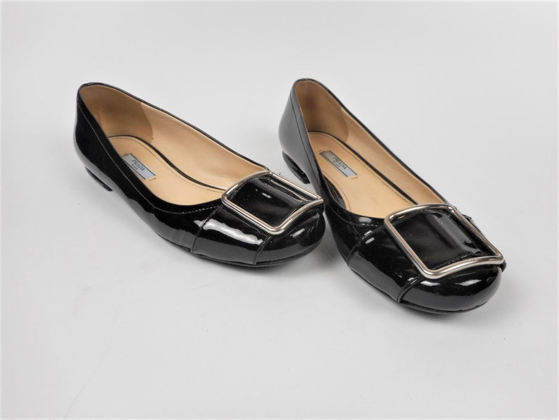 prada black ballet flats