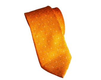 Cravate en soie Pineda Covalin Oiseaux Orange