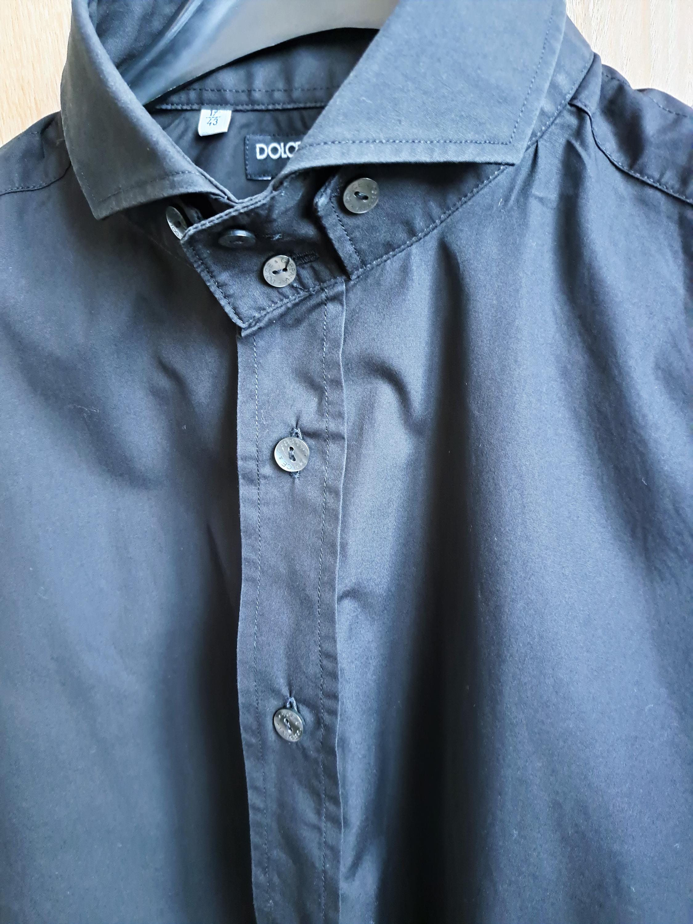 Dolce & Gabbana Made in Italy Men's Shirt Black Cotton Dress