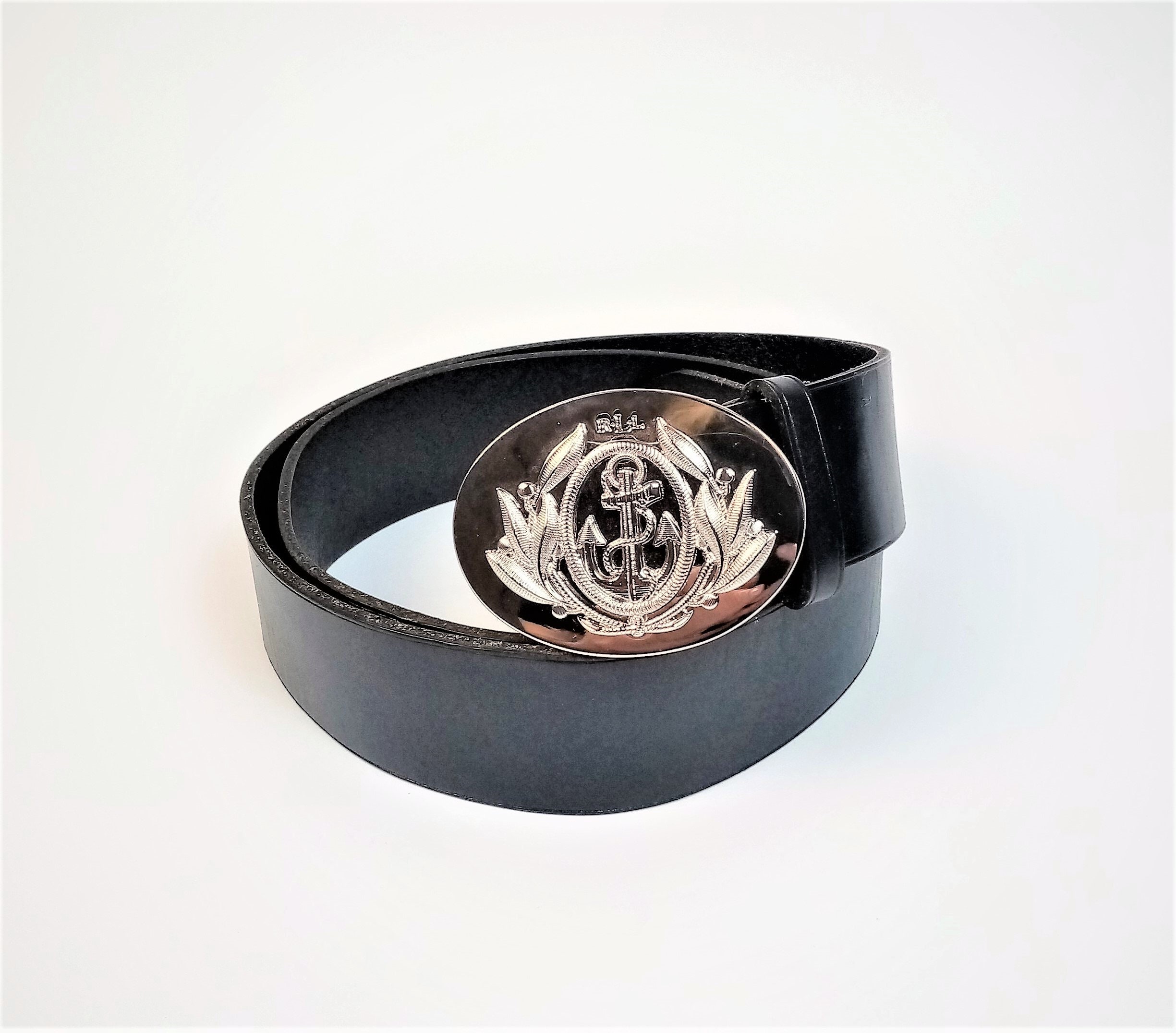 Nautical Anchor Buckle Leather Belt 