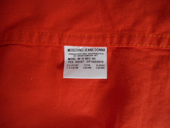 Moschino Women Jacket Orange Denim Moschino Jacket Military