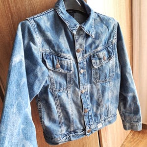 Vintage 80s Polo by Ralph Lauren Spotted Design Denim Jacket Made In Colombia, Size S