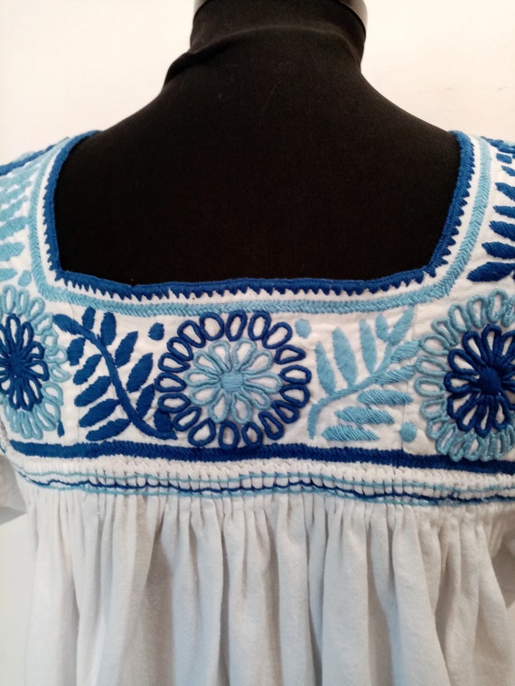 Antique Hand Embroidered Dress, Ethnic Rustic Sty… - image 10