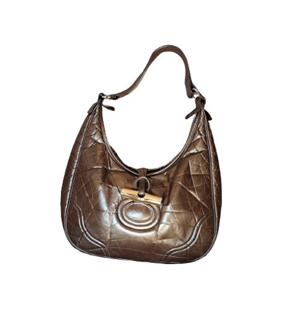 Longchamp Hobo Bag Gold Patent Leather Handbag Women's -  Sweden