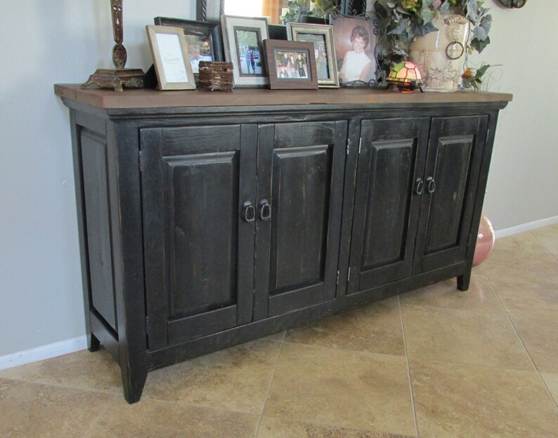 Sideboard Reclaimed Wood Entertainment Center Console Table Media Console Handmade Rustic