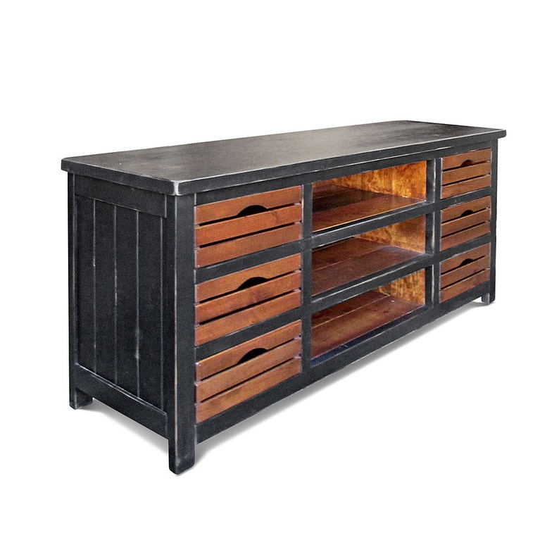TV Stand Media Console Reclaimed Wood Media Etsy