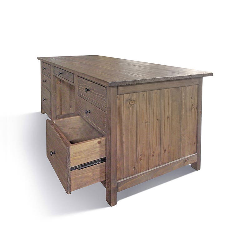 Desk, Office, Executive Desk, Reclaimed Wood, Handmade, Rustic image 3