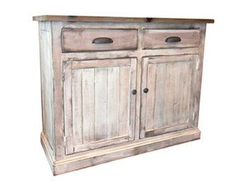 Sideboard, Console Cabinet, Reclaimed Solid Wood Server, Shabby Chic, Vintage, Farmhouse