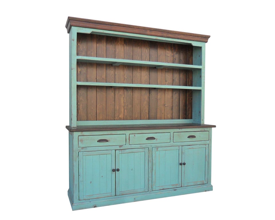 Hutch and Buffet Sideboard Farmhouse Reclaimed Wood China