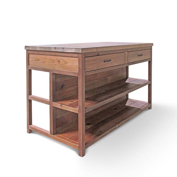 Kitchen Island Table Reclaimed Wood Counter Table Kitchen