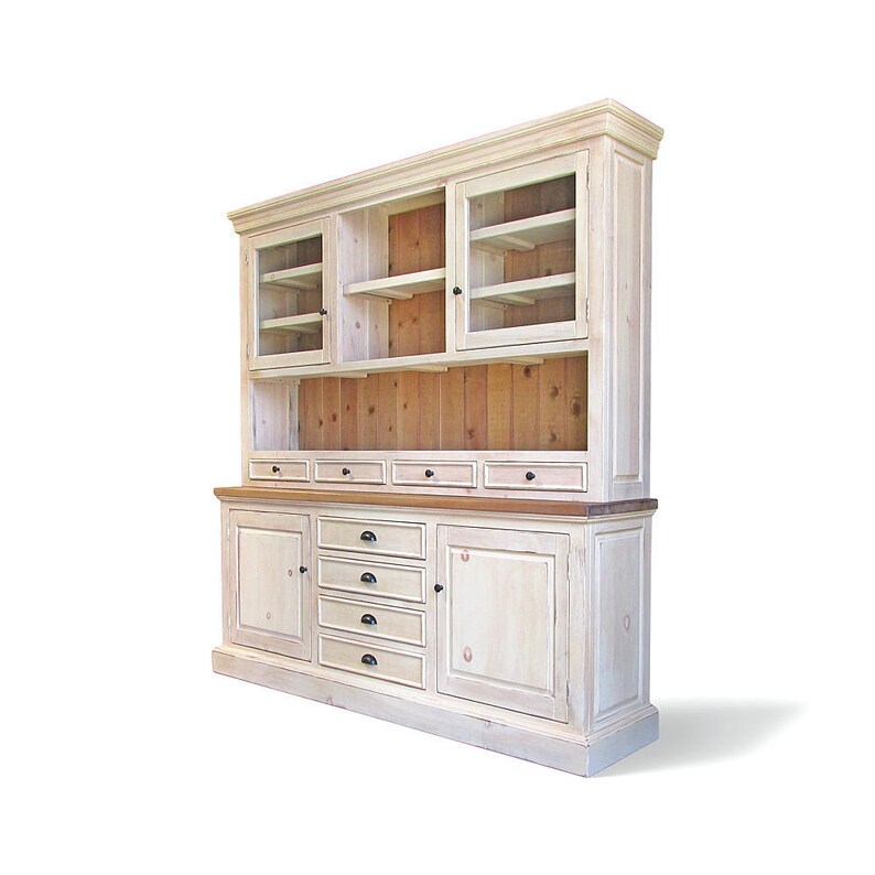 Hutch Buffet Sideboard Reclaimed Wood Farmhouse China Image 0 1 2
