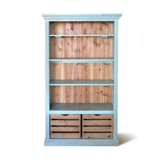 Bookcase Display Cabinet Bookshelves Reclaimed Wood Etsy