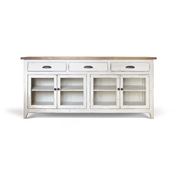 Sideboard Media Console Buffet Reclaimed Wood Console Cabinet
