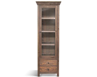 Bookcase, Display Cabinet, Bookshelves, Wood Cabinet, Reclaimed Wood, China Cupboard, Handmade, Rustic