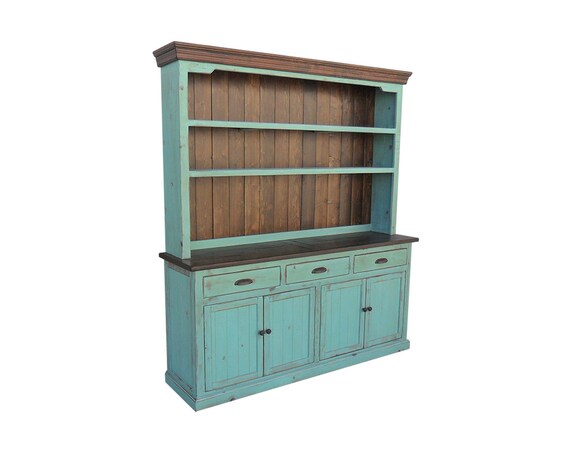 Hutch and Buffet Sideboard Farmhouse Reclaimed Wood China