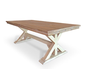 Dining Table, Table, Reclaimed Wood, Trestle Table, Kitchen Table, Handmade, Rustic