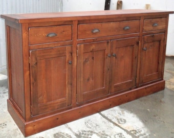 Sideboard, Buffet, Reclaimed Salvaged Solid Wood Sideboard, Console, Vintage and Rustic