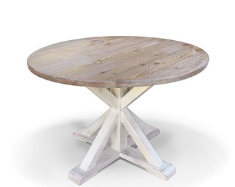 Dining Table, Round Table, Kitchen Table, Reclaimed Wood, Table, Handmade