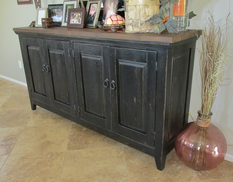 Sideboard Reclaimed Wood Entertainment Center Console Table Media Console Handmade Rustic