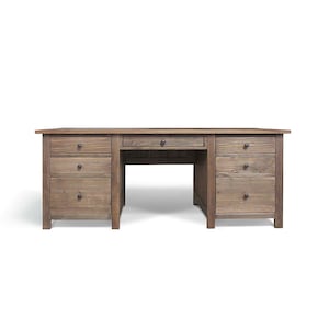Desk, Office, Executive Desk, Reclaimed Wood, Handmade, Rustic image 2