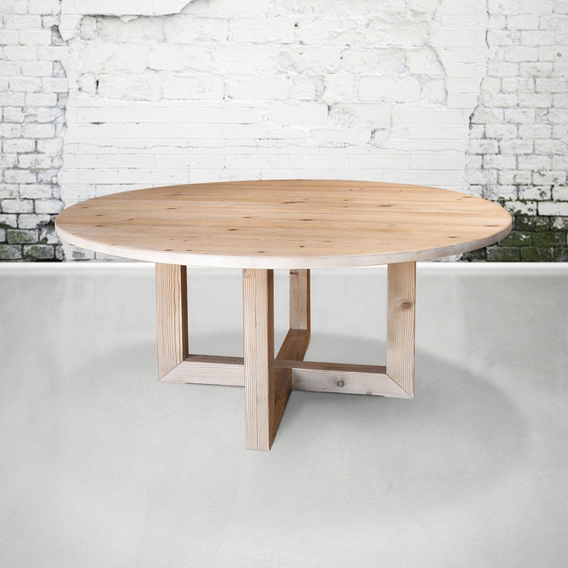 Dining Table Round Table Kitchen Table Reclaimed Wood - Etsy