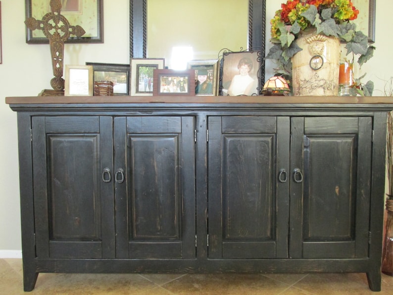 Sideboard Reclaimed Wood Entertainment Center Console Table Media Console Handmade Rustic