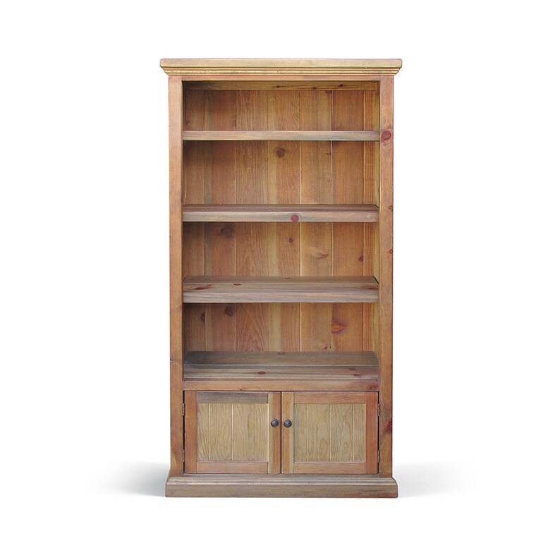 Bookcase Console Cabinet Bookshelves Reclaimed Wood Image 0